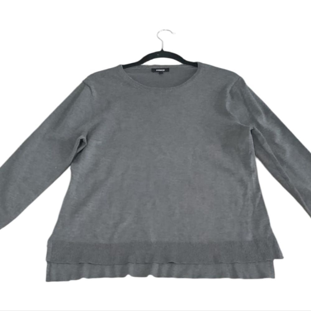 Premise Heather Gray Women's Crew Neck Sweater Size L